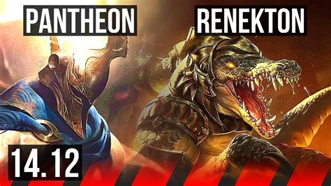 PANTHEON Vs RENEKTON TOP 6 Solo Kills Rank 11 Panth VN Master