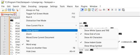 How To Show End Of Line Characters In File Using Notepad Code Care