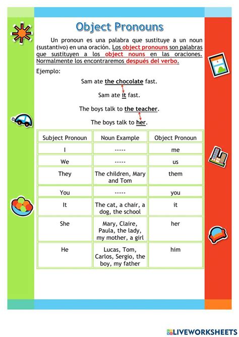 1017299 Object Pronouns Andreavb Liveworksheets