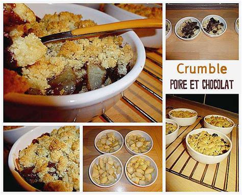 Recette De Crumble Poire Chocolat Par Gourmandises De Ben