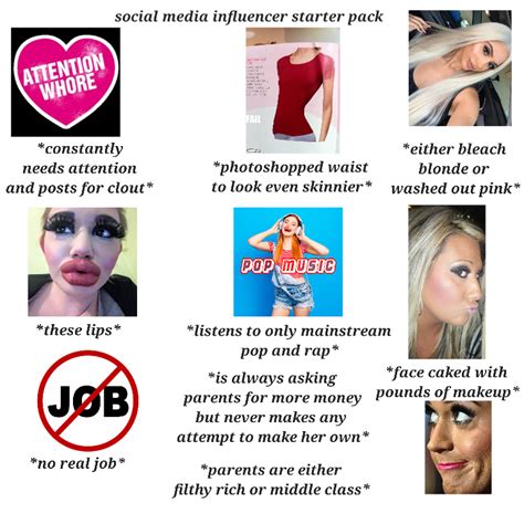 Social Media Influencer Starter Pack R Starterpacks