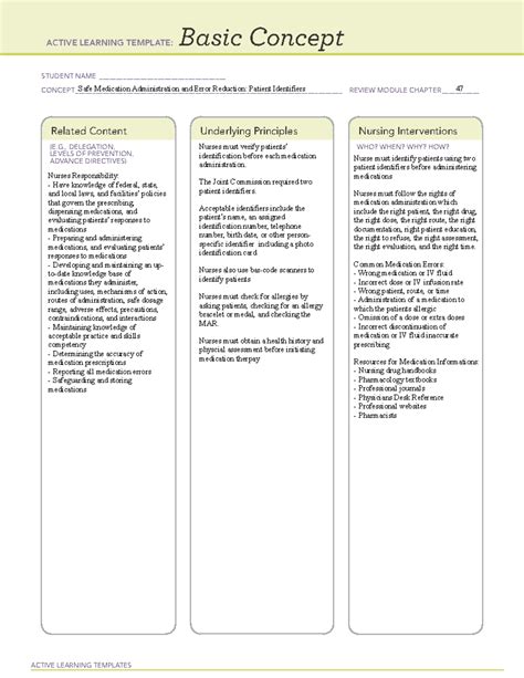 Safe Medication Administration And Error Reduction NURS 353 ACTIVE