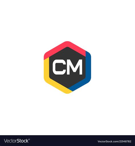 Initial Letter Cm Logo Template Design Royalty Free Vector