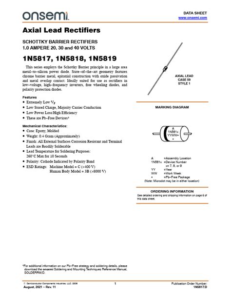 1N5817 Datasheet PDF - Datasheet4U.com