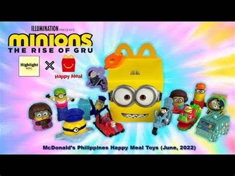 Happy Meal Minions The Rise Of Gru Mcdonalds Toys Philippines