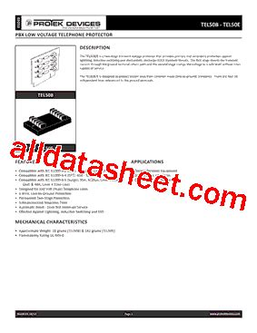 Tel E Datasheet Pdf Protek Devices