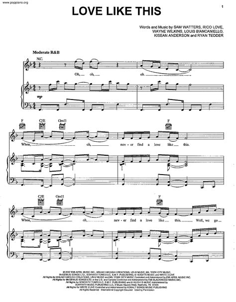 Natasha Bedingfield Love Like This Sheet Music Pdf Free Score Download ★