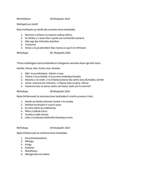 Mintirho Ya Xitsonga Pdf Religion And Spirituality