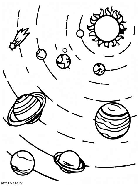 Planetas Simples Del Sistema Solar S Para Colorear
