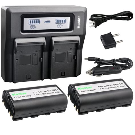 Buy Kastar Pack Battery And Lcd Dual Fast Charger For Leica Geb