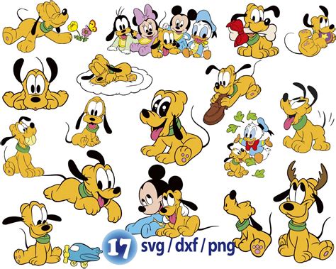 Disney Baby Pluto Svg Baby Pluto And Mickey Mouse Svg Cute Inspire