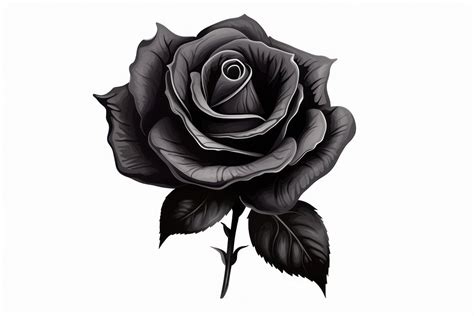black rose drawing flower sketch premium photo illustration rawpixel