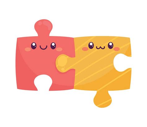 Cute Puzzle Kawaii Style Vector Art At Vecteezy