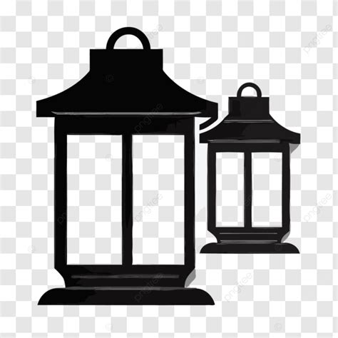 Lantern Silhouette Design, Vector, Gimp Cut Design, A Simplistic Black Icon Of Lanterns On A ...