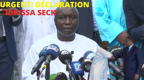 URGENT REGARDEZ DÉCLARATION DE IDRISSA SECK nouveau président du Cese