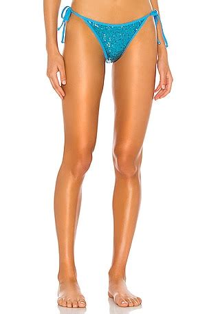 Superdown Chantell Sequin Bikini Top In Teal REVOLVE
