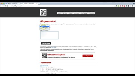 QR koodin luominen - YouTube