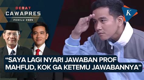 Gibran Clingak Clinguk Cari Jawaban Mahfud Md Dibalas Langsung