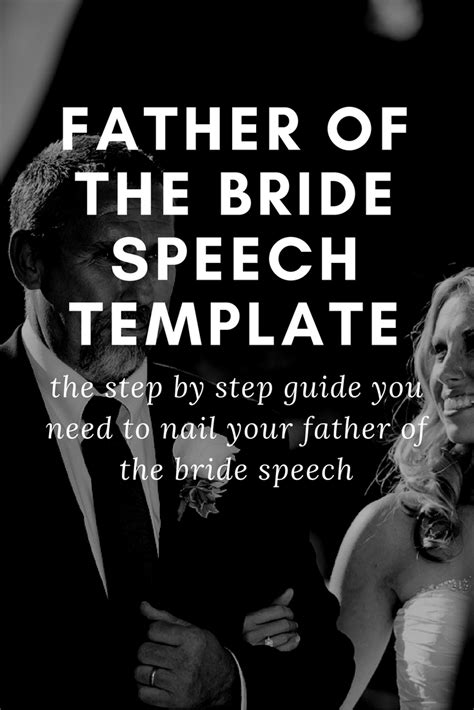 Father Of The Bride Speech Template Wedding Speeches And Toasts