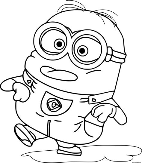 Coloriage Minion In The Puddle Dessin Minions Imprimer