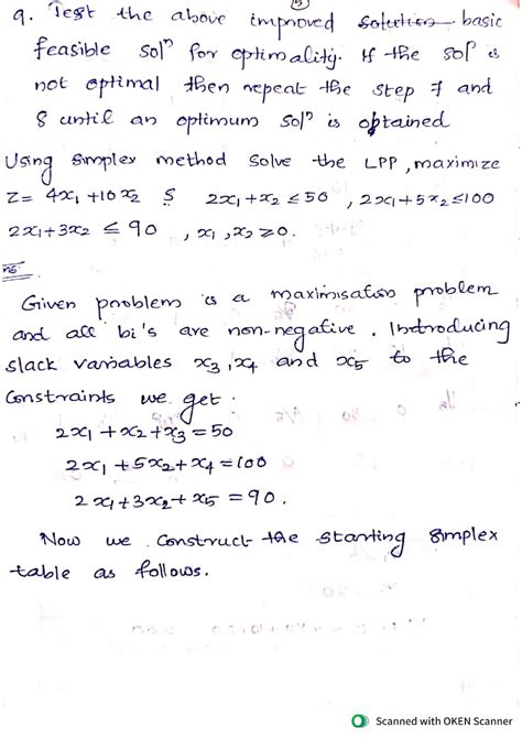 Simplex Method Questions And Answers