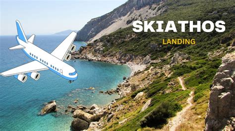 A Stunning Skiathos Landing View From The Airplane Window Youtube