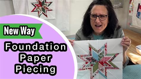 New Way Foundation Paper Piecing Fpp Starburst Quilt Block Youtube