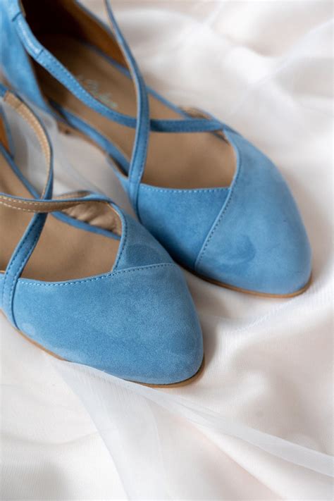 Wedding Shoes Dusty Blue Flats Something Blue Shoes Etsy