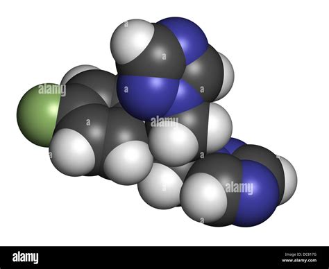 Fluconazole Antifungal Drug Triazole Class Chemical Structure Atoms Are Represented As