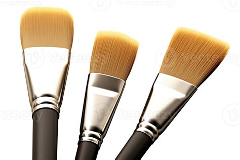 Paintbrushes Isolated On White Or Transparent Background Cutout