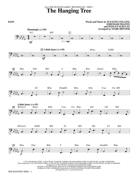 The Hanging Tree From The Hunger Games Mockingjay Part I Bass By Mark A Brymer Choir