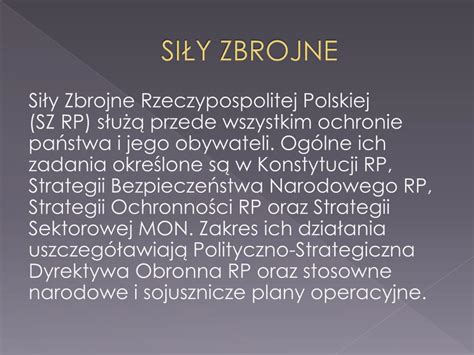 Ppt Si Y Zbrojne Rzeczypospolitej Polskiej Powerpoint Presentation