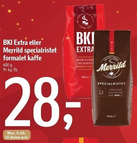 Bki Extra El Merrild Specialristet Formalet Kaffe Tilbud Hos F Tex