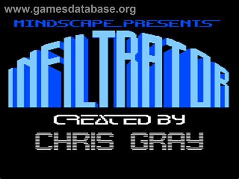 Infiltrator Atari 8 Bit Artwork Title Screen