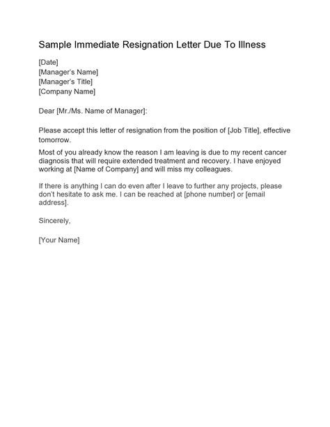 Resignation Letter Reason For Leaving Sample