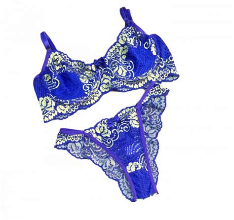 CONJUNTO SEM BOJO ARO BICOLOR AZUL BIC TREACY LINGERIE