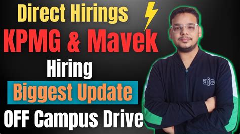 Biggest Hiring Kpmg Off Campus Drive Latest Mass Hiring