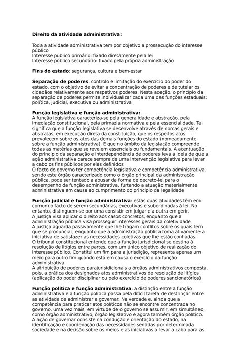 Documento Recurso Resumos Direito Da Actividade Administrativa