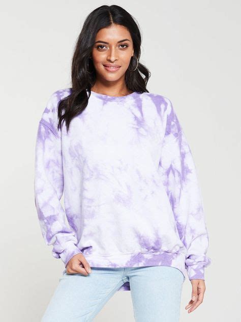 Tie Dye Sweater Purple In 2020 Tie Dye Purple Long Sleeve Tops