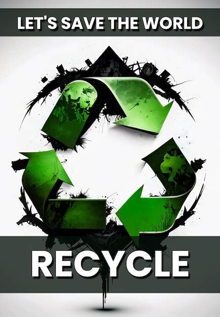 Reciclar Vamos A Salvar El Mundo Concepto De Reciclaje Tierra Planeta