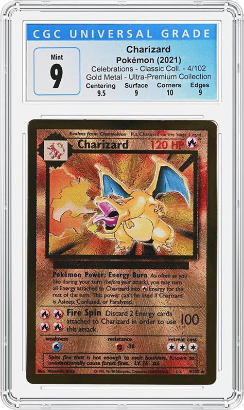 Pokemon Pikachu Celebrations Metal Card Charizard