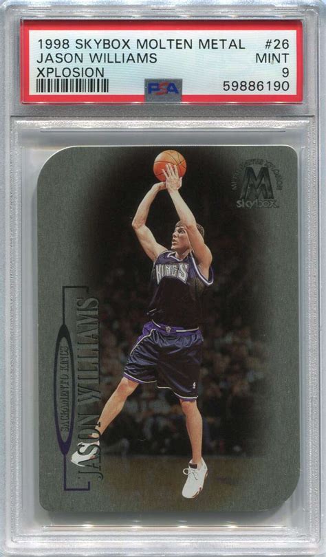 1998 99 SkyBox Molten Metal Xplosion 26 Jason Williams Rookie PSA 9