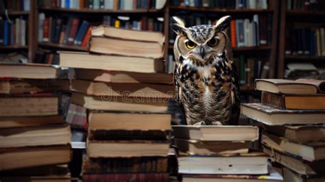 Wise Owl Perching On Tower Of Tales Stock Illustration Illustration Of Fantasy Literature