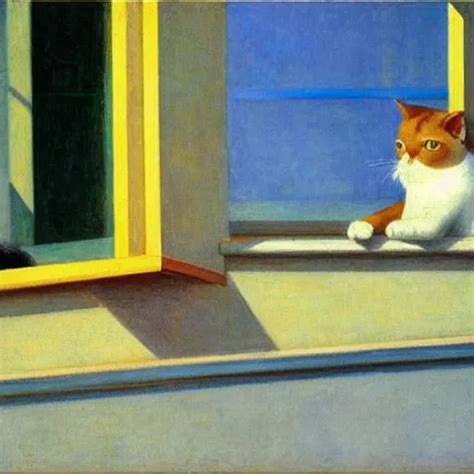 Cute Cat Edward Hopper Stable Diffusion OpenArt