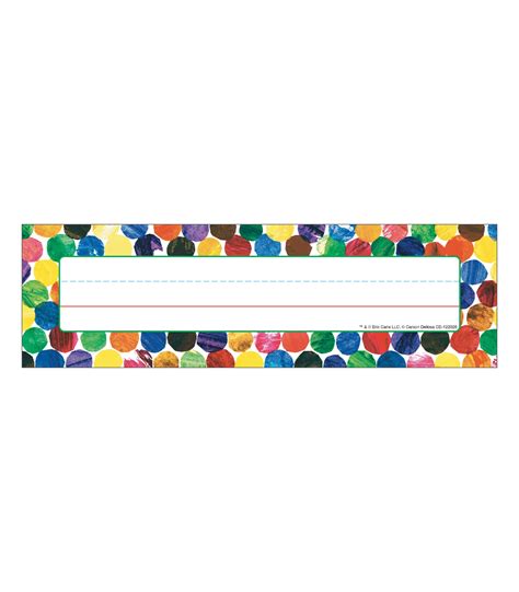 Buy Carson Dellosa World of Eric Carle Name Plates for Desk, Elementary ...