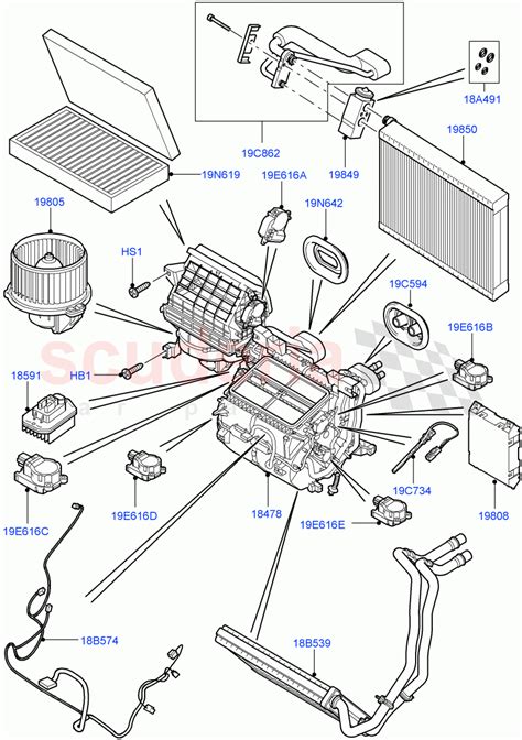 Heater Air Cond Internal Components Front V Fromaa Parts