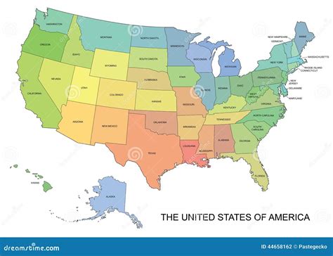 United States Map Color Coded