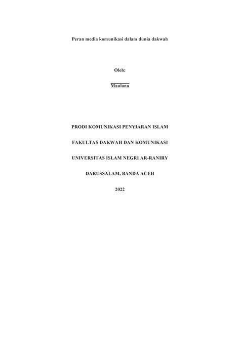 Komunikasi Dalam Dunia Dakwah Peran Media Komunikasi Dalam Dunia