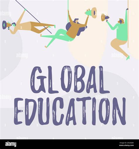 Cartel De Texto Que Muestra Educaci N Global Negocios Muestra Enfoque