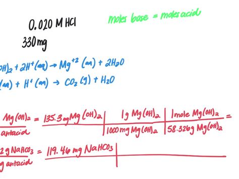 SOLVED 67 Stomach Acid Is Approximately 0 020 M HCl What Volume Of